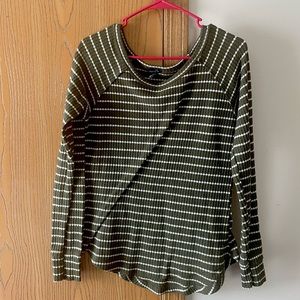 Green and white striped sweater from rue 21